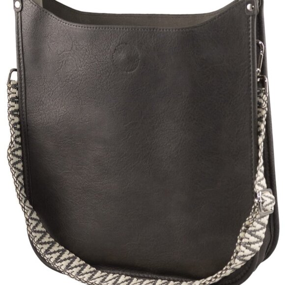 NWOT BAGS by PINAFORE VEGAN LEATHER CROSSBODY with GUITAR STRAP - Picture 1 of 11